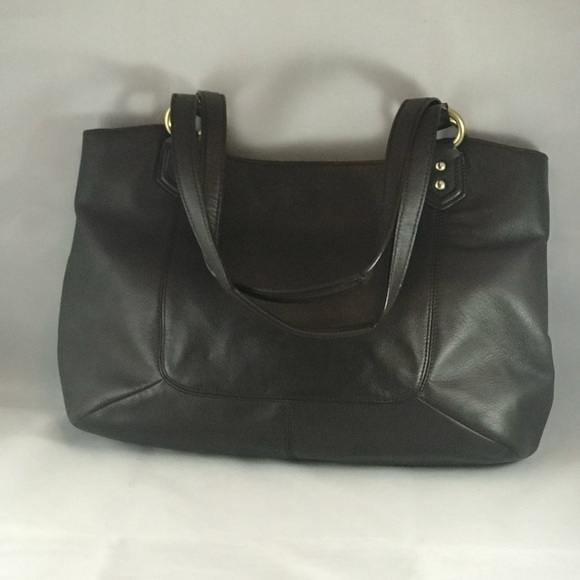 Coach Campbell Mohogany colored Leather Satchel - Picture 8 of 8